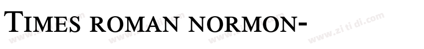 Times roman normon字体转换
